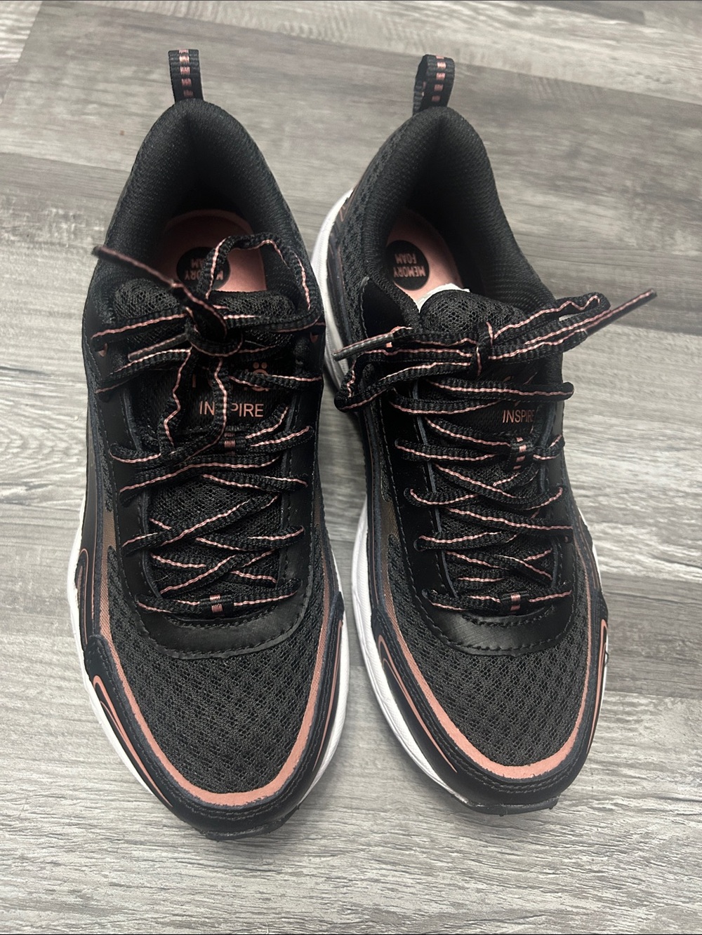 Ryka Black and Rose Athletic Sneakers - Inspire